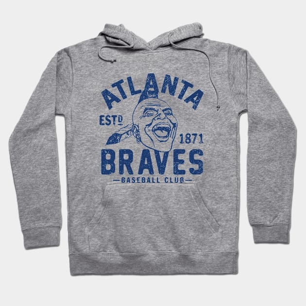 Old Style Atlanta Braves 3 by Buck Tee Hoodie by Buck Tee